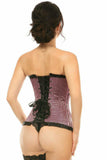 Daisy Corsets Lavish Pink Burlesque Overbust Corset - Daisy Corsets - Flyclothing LLC