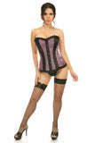 Daisy Corsets Lavish Pink Burlesque Overbust Corset - Daisy Corsets - Flyclothing LLC