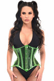 Daisy Corsets Lavish Green Clear Curvy Underbust Waist Cincher Corset - Daisy Corsets - Flyclothing LLC