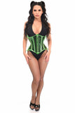 Daisy Corsets Lavish Green Clear Curvy Underbust Waist Cincher Corset - Daisy Corsets - Flyclothing LLC
