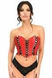 Daisy Corsets Lavish Red Patent w/Black Lacing Lace-Up Bustier - Daisy Corsets - Flyclothing LLC