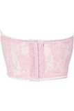 Lavish Lt Pink Sheer Lace Underwire Waist Cincher Corset - Daisy Corsets - Flyclothing LLC