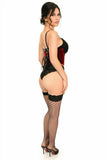 Daisy Corsets Lavish Red Velvet Underwire Waist Cincher Corset - Daisy Corsets - Flyclothing LLC