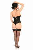 Lavish Black Velvet Underwire Waist Cincher Corset - Daisy Corsets - Flyclothing LLC