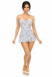 Daisy Corsets Lavish Lt Blue Sheer Lace Corset Dress - Daisy Corsets - Flyclothing LLC