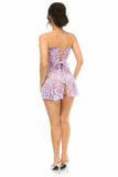 Lavish Lt Purple Sheer Lace Corset Dress - Daisy Corsets - Flyclothing LLC