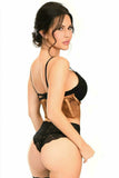 Lavish Caramel Sheer Lace Underwire Waist Cincher Corset - Daisy Corsets - Flyclothing LLC