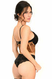 Lavish Caramel Sheer Lace Underwire Waist Cincher Corset - Daisy Corsets - Flyclothing LLC