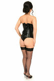 Daisy Corsets Lavish Black Patent PVC Underwire Underbust Corset - Daisy Corsets - Flyclothing LLC