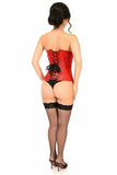 Daisy Corsets Lavish Red Patent PVC Underwire Underbust Corset - Daisy Corsets - Flyclothing LLC