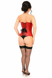 Lavish Red Patent PVC Underwire Underbust Corset - Daisy Corsets - Flyclothing LLC