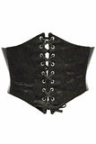 Lavish Black w/Black Lace Overlay Corset Belt Cincher - Daisy Corsets - Flyclothing LLC