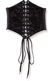Daisy Corsets Lavish Black w/Black Lace Overlay Corset Belt Cincher - Daisy Corsets - Flyclothing LLC
