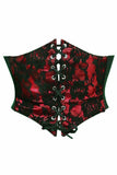 Lavish Red w/Black Lace Overlay Corset Belt Cincher - Daisy Corsets - Flyclothing LLC