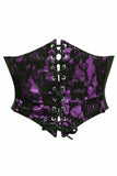 Lavish Purple w/Black Lace Overlay Corset Belt Cincher - Daisy Corsets - Flyclothing LLC