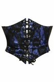 Lavish Blue w/Black Lace Overlay Corset Belt Cincher - Daisy Corsets - Flyclothing LLC