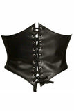 Lavish Black Faux Leather Corset Belt Cincher - Daisy Corsets - Flyclothing LLC