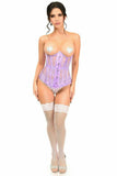 Daisy Corsets Lavish Lavender Sheer Lace Underwire Open Cup Underbust Corset - Daisy Corsets - Flyclothing LLC