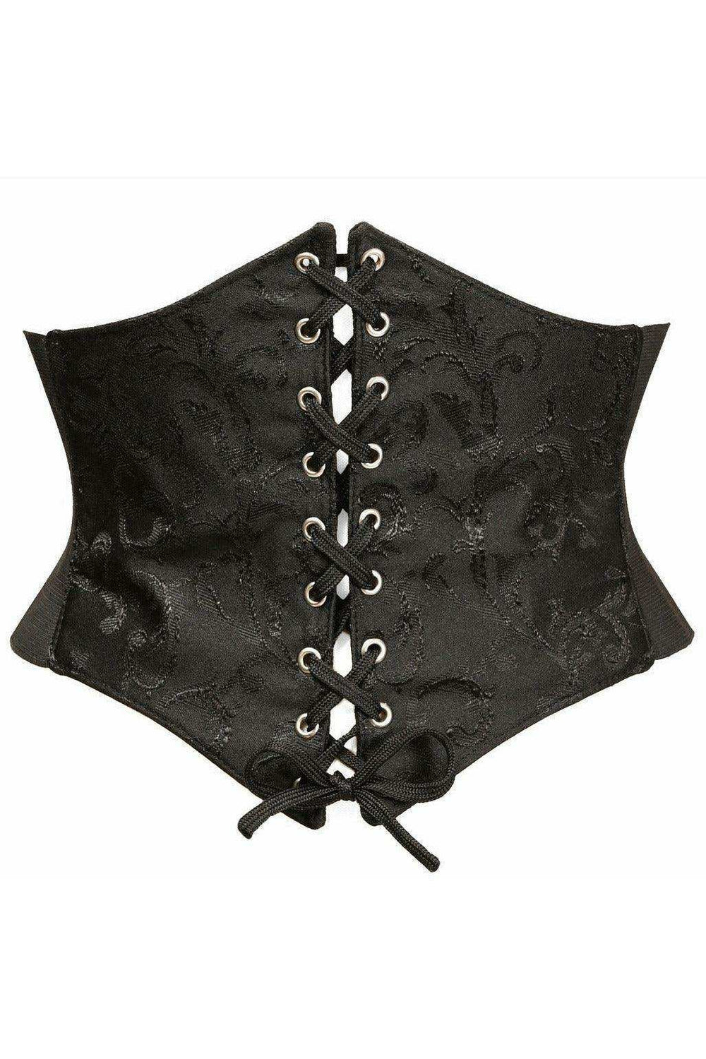 Lavish Black Brocade Corset Belt Cincher - Daisy Corsets - Flyclothing LLC