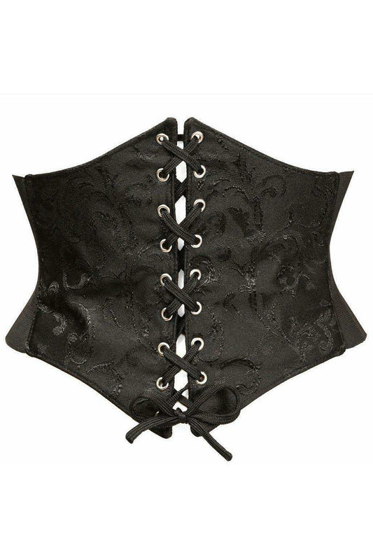 Lavish Black Brocade Corset Belt Cincher - Daisy Corsets - Flyclothing LLC
