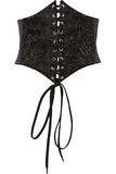 Daisy Corsets Lavish Black Brocade Corset Belt Cincher - Daisy Corsets - Flyclothing LLC