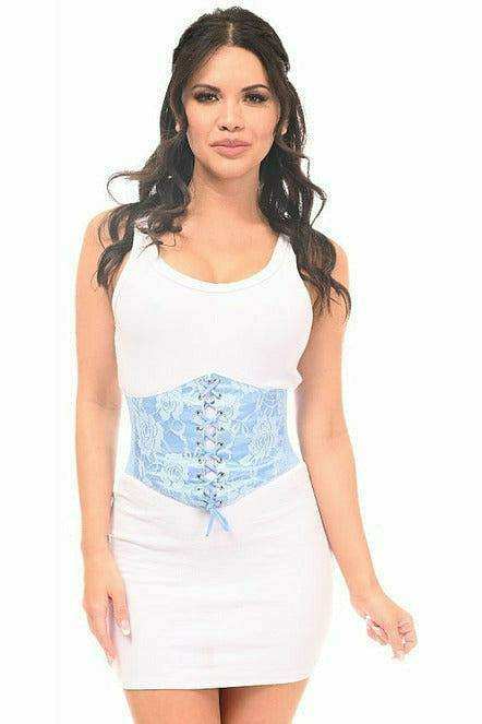 Daisy Corsets Lavish Lt Blue Lace Corset Belt Cincher - Daisy Corsets - Flyclothing LLC