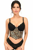 Lavish Leopard Velvet Underwire Open Cup Cincher Corset - Daisy Corsets - Flyclothing LLC