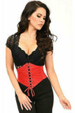 Daisy Corsets Lavish Red Lace Corset Belt Cincher - Daisy Corsets - Flyclothing LLC