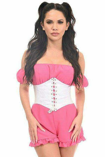 Daisy Corsets Lavish White Lace Corset Belt Cincher - Daisy Corsets - Flyclothing LLC