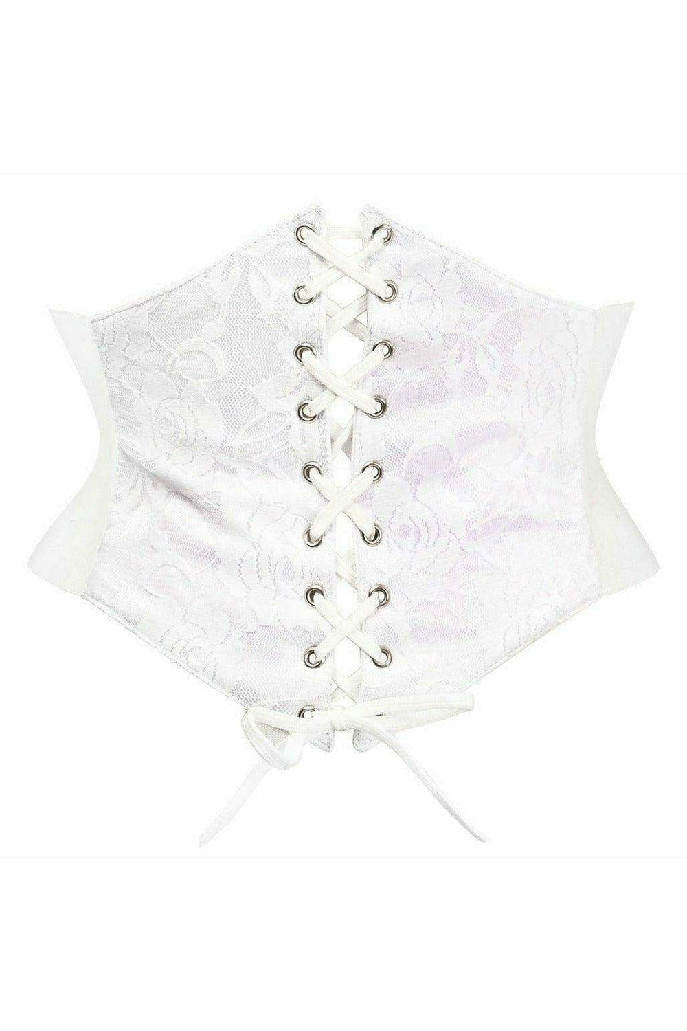 Daisy Corsets Lavish White Lace Corset Belt Cincher - Daisy Corsets - Flyclothing LLC