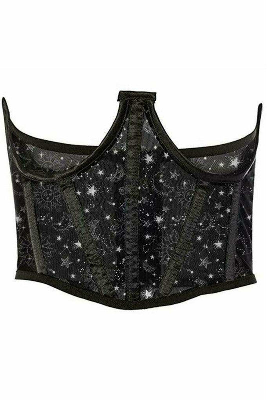 Daisy Corsets Lavish Celestial Mesh Open Cup Waist Cincher - Daisy Corsets - Flyclothing LLC