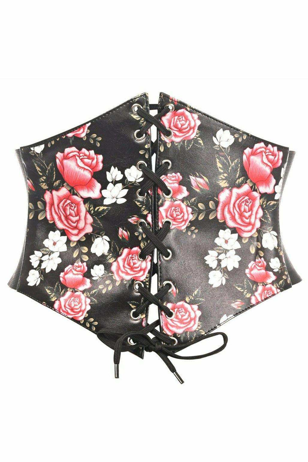 Daisy Corsets Lavish Floral Print Lace-Up Corset Belt Cincher - Daisy Corsets - Flyclothing LLC