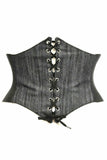Daisy Corsets Lavish Black Denim Corset Belt Cincher - Daisy Corsets - Flyclothing LLC