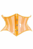Daisy Corsets Lavish Clear Orange Curvy Cut Mini Cincher Corset - Daisy Corsets - Flyclothing LLC