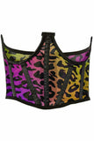 Daisy Corsets Lavish Rainbow Animal Print Mesh Open Cup Waist Cincher - Daisy Corsets - Flyclothing LLC