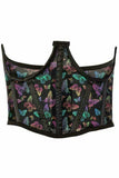 Daisy Corsets Lavish Neon Butterfly Print Mesh Open Cup Waist Cincher - Daisy Corsets - Flyclothing LLC