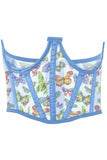 Daisy Corsets Lavish Butterfly Print Mesh Open Cup Waist Cincher - Daisy Corsets - Flyclothing LLC