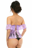 Daisy Corsets Lavish Sheer Lavender Lace Underbust Underwire Corset w/Ruffle Sleeve - Daisy Corsets - Flyclothing LLC