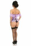 Daisy Corsets Lavish Sheer Lavender Lace Underbust Underwire Corset w/Ruffle Sleeve - Daisy Corsets - Flyclothing LLC