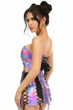 Daisy Corsets Lavish 2 PC Lavender Holo Bustier & Skirt Set - Daisy Corsets - Flyclothing LLC