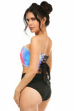 Daisy Corsets Lavish Blue/Purple Holo Lace-Up Bustier Top - Daisy Corsets - Flyclothing LLC