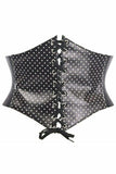 Daisy Corsets Lavish Black & White Polka Dot Lace-Up Corset Belt Cincher - Daisy Corsets - Flyclothing LLC