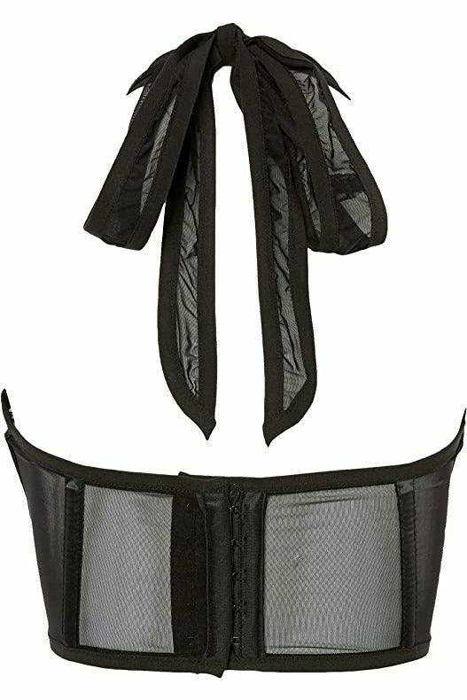 Lavish Black Mesh Underwire Cincher w/Built In Halter Top - Daisy Corsets - Flyclothing LLC