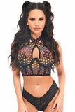 Daisy Corsets Lavish Rainbow Stars Mesh Underwire Cincher w/Built In Halter Top - Daisy Corsets - Flyclothing LLC