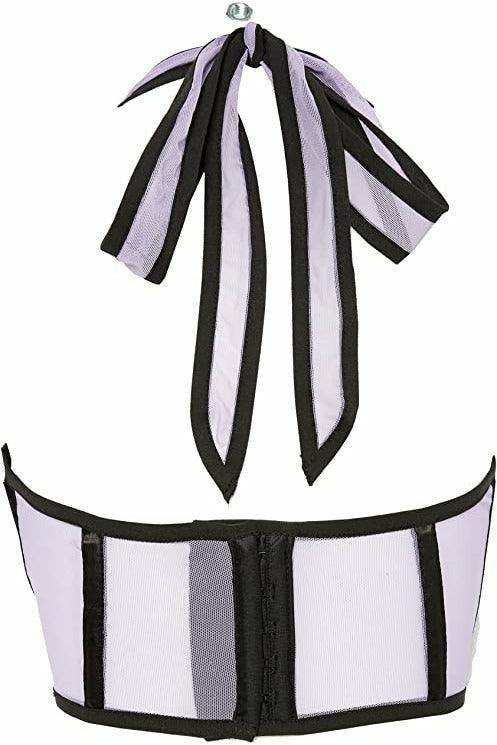 Lavish Lt Purple Mesh Underwire Cincher w/Built In Halter Top - Daisy Corsets - Flyclothing LLC