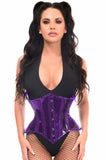 Lavish Purple Clear Curvy Underbust Waist Cincher Corset - Daisy Corsets - Flyclothing LLC