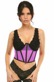 Daisy Corsets Lavish Neon Purple Mesh Open Cup Waist Cincher - Daisy Corsets - Flyclothing LLC