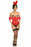 Daisy Corsets Lavish 3 PC Sexy Red Bunny Corset Costume - Daisy Corsets - Flyclothing LLC