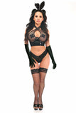 Lavish 4 PC Vinyl Vixen Bunny Corset Costume - Daisy Corsets - Flyclothing LLC