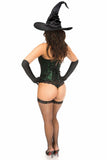 Lavish 3 PC Green Lace Witch Corset Costume - Daisy Corsets - Flyclothing LLC